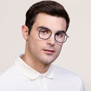 Black Rectangle Full Rim Unisex Eyeglasses by Lenskart Air Online-128604