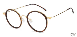 Brown Round Full Rim Unisex Eyeglasses by Lenskart Air Online-128609