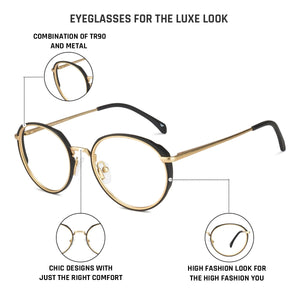 Black Round Full Rim Unisex Eyeglasses by Lenskart Air Online-128631