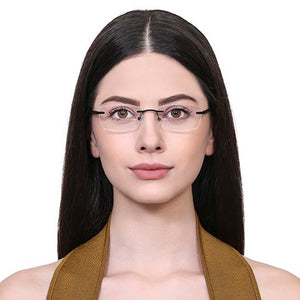 Black Rectangle Rimless Unisex Eyeglasses by Lenskart Air Online-128636
