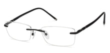 Load image into Gallery viewer, Black Rectangle Rimless Unisex Eyeglasses by Lenskart Air Online-128636