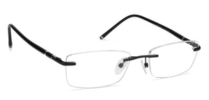Black Rectangle Rimless Unisex Eyeglasses by Lenskart Air Online-128636
