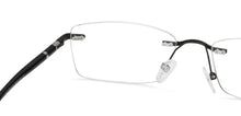 Load image into Gallery viewer, Black Rectangle Rimless Unisex Eyeglasses by Lenskart Air Online-128636