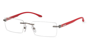 Gunmetal Rectangle Rimless Unisex Eyeglasses by Lenskart Air Online-128641