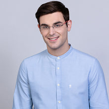 Load image into Gallery viewer, Gunmetal Rectangle Rimless Unisex Eyeglasses by Lenskart Air Online-128641