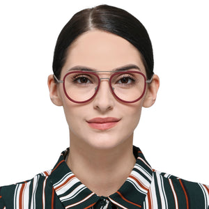 Yellow Aviator Full Rim Unisex Eyeglasses by Lenskart Air Online-128650