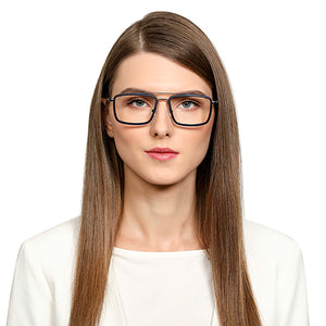 Grey Rectangle Full Rim Unisex Eyeglasses by Lenskart Air Online-128653