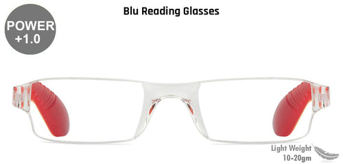 Red Rectangle Rimless Unisex Eyeglasses by LENSKART BLU READERS-128927