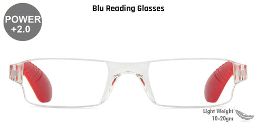 Red Rectangle Rimless Unisex Eyeglasses by LENSKART BLU READERS-128929