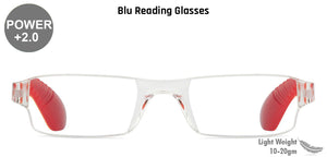 Red Rectangle Rimless Unisex Eyeglasses by LENSKART BLU READERS-128929