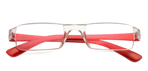 Red Rectangle Rimless Unisex Eyeglasses by LENSKART BLU READERS-128932