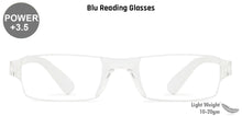 Load image into Gallery viewer, Transparent Rectangle Rimless Unisex Eyeglasses by LENSKART BLU READERS-128939