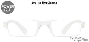 Transparent Rectangle Rimless Unisex Eyeglasses by LENSKART BLU READERS-128939