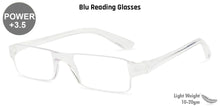Load image into Gallery viewer, Transparent Rectangle Rimless Unisex Eyeglasses by LENSKART BLU READERS-128939