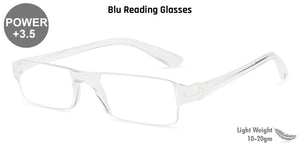 Transparent Rectangle Rimless Unisex Eyeglasses by LENSKART BLU READERS-128939