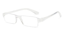 Load image into Gallery viewer, Transparent Rectangle Rimless Unisex Eyeglasses by LENSKART BLU READERS-128939