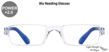 Load image into Gallery viewer, Blue Rectangle Rimless Unisex Eyeglasses by LENSKART BLU READERS-128943