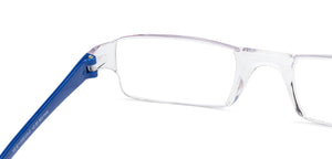 Blue Rectangle Rimless Unisex Eyeglasses by LENSKART BLU READERS-128943