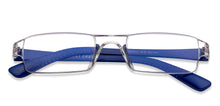 Load image into Gallery viewer, Blue Rectangle Rimless Unisex Eyeglasses by LENSKART BLU READERS-128943