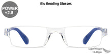 Load image into Gallery viewer, Blue Rectangle Rimless Unisex Eyeglasses by LENSKART BLU READERS-128944