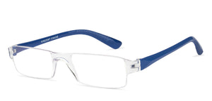 Blue Rectangle Rimless Unisex Eyeglasses by LENSKART BLU READERS-128946