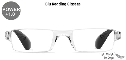 Black Rectangle Rimless Unisex Eyeglasses by LENSKART BLU READERS-128948