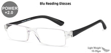 Load image into Gallery viewer, Black Rectangle Rimless Unisex Eyeglasses by LENSKART BLU READERS-128950