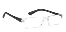 Load image into Gallery viewer, Black Rectangle Rimless Unisex Eyeglasses by LENSKART BLU READERS-128950