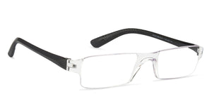 Black Rectangle Rimless Unisex Eyeglasses by LENSKART BLU READERS-128950