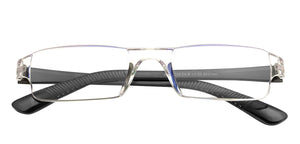 Black Rectangle Rimless Unisex Eyeglasses by LENSKART BLU READERS-128950