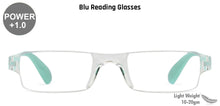 Load image into Gallery viewer, Blue Rectangle Rimless Unisex Eyeglasses by LENSKART BLU READERS-128955