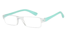 Load image into Gallery viewer, Blue Rectangle Rimless Unisex Eyeglasses by LENSKART BLU READERS-128955