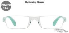 Load image into Gallery viewer, Blue Rectangle Rimless Unisex Eyeglasses by LENSKART BLU READERS-128957