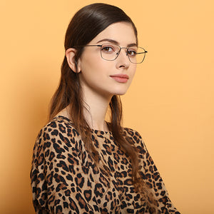 Black Geometric Full Rim Unisex Eyeglasses by Vincent Chase VC-128993