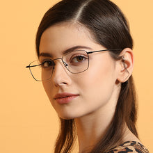 Load image into Gallery viewer, Black Geometric Full Rim Unisex Eyeglasses by Vincent Chase VC-128993