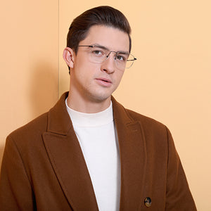 Black Geometric Full Rim Unisex Eyeglasses by Vincent Chase VC-128993