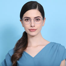 Load image into Gallery viewer, Blue Geometric Full Rim Unisex Eyeglasses by Vincent Chase Online-128994