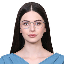 Load image into Gallery viewer, Blue Geometric Full Rim Unisex Eyeglasses by Vincent Chase Online-128994