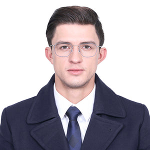 Blue Geometric Full Rim Unisex Eyeglasses by Vincent Chase Online-128994