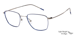 Blue Geometric Full Rim Unisex Eyeglasses by Vincent Chase Online-128994