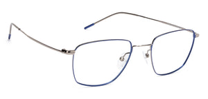 Blue Geometric Full Rim Unisex Eyeglasses by Vincent Chase Online-128994