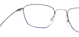 Blue Geometric Full Rim Unisex Eyeglasses by Vincent Chase Online-128994