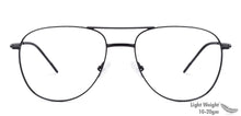 Load image into Gallery viewer, Black Aviator Full Rim Unisex Eyeglasses by Vincent Chase VC-132007