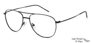 Black Aviator Full Rim Unisex Eyeglasses by Vincent Chase VC-132007