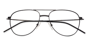 Black Aviator Full Rim Unisex Eyeglasses by Vincent Chase VC-132007
