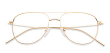 Load image into Gallery viewer, Gold Aviator Full Rim Unisex Eyeglasses by Vincent Chase Essentials-132009