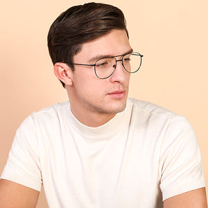 Black Aviator Full Rim Unisex Eyeglasses by Vincent Chase Online-128995