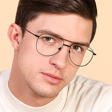 Load image into Gallery viewer, Black Aviator Full Rim Unisex Eyeglasses by Vincent Chase Online-128995