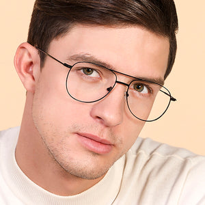 Black Aviator Full Rim Unisex Eyeglasses by Vincent Chase Online-128995