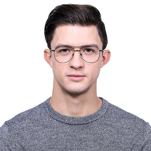 Black Aviator Full Rim Unisex Eyeglasses by Vincent Chase Online-128995